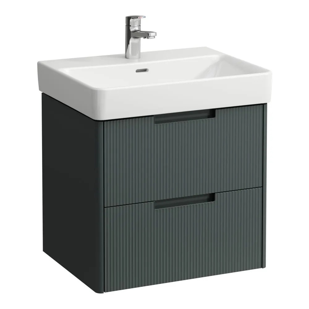 LAUFEN JUNA Waschtischunterbau 600, 2 Schubladen, passend zu Pro S Waschtisch H810963 / PRO X 810863 570 x 445 x 515 mm #H4114921092661 - 266 - Verkehrsgrau