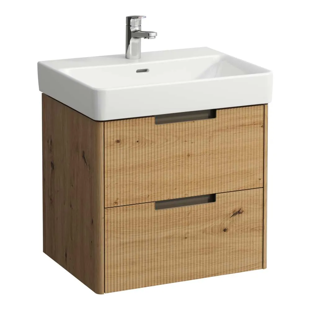LAUFEN JUNA Waschtischunterbau 600, 2 Schubladen, passend zu Pro S Waschtisch H810963 / PRO X 810863 570 x 445 x 515 mm #H4114921092671 - 267 - Wildeiche