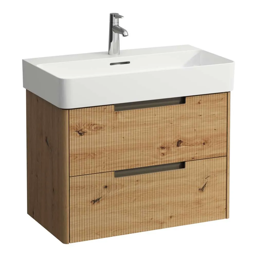 LAUFEN JUNA Waschtischunterbau 750, 2 Schubladen, passend zu VAL Waschtisch H810285 720 x 400 x 515 mm #H4116221092671 - 267 - Wildeiche
