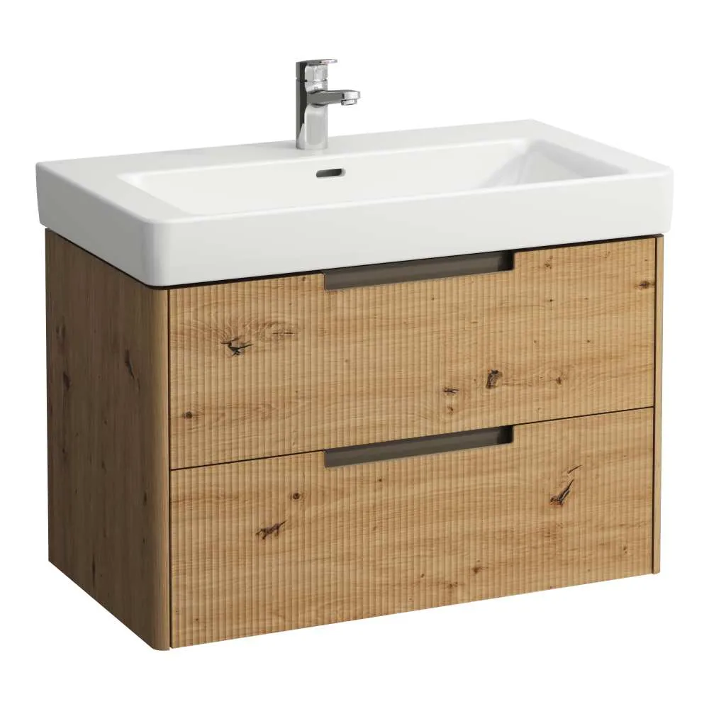 LAUFEN JUNA Waschtischunterbau 850, 2 Schubladen, passend zu Pro S Waschtisch H813965 / PRO X H810867 820 x 445 x 515 mm #H4115221092671 - 267 - Wildeiche
