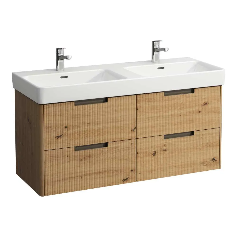 LAUFEN JUNA Waschtischunterbau 1200, 4 Schubladen, passend zu Pro S Waschtisch H814966 / PRO X H814862 1170 x 445 x 515 mm #H4115441092671 - 267 - Wildeiche