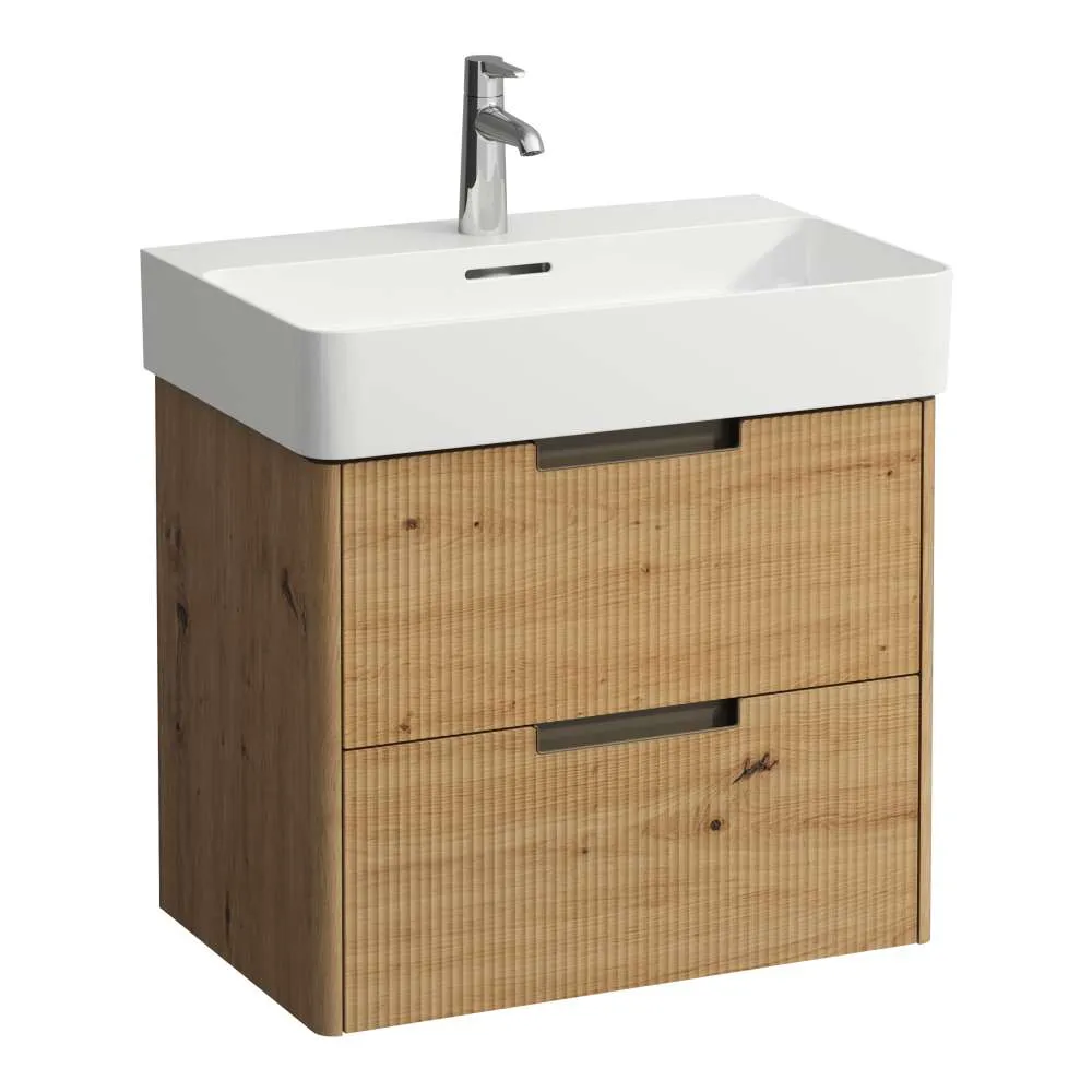 LAUFEN JUNA Waschtischunterbau 650, 2 Schubladen, passend zu VAL Waschtisch H810284 620 x 400 x 515 mm #H4116121092671 - 267 - Wildeiche