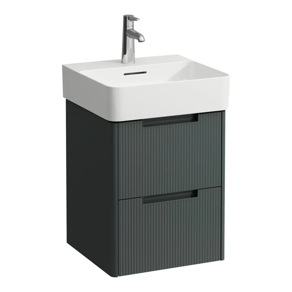 LAUFEN JUNA Waschtischunterbau 450, 2 Schubladen, passend zu VAL Waschtisch H815281 420 x 400 x 515 mm #H4115721092661 - 266 - Verkehrsgrau