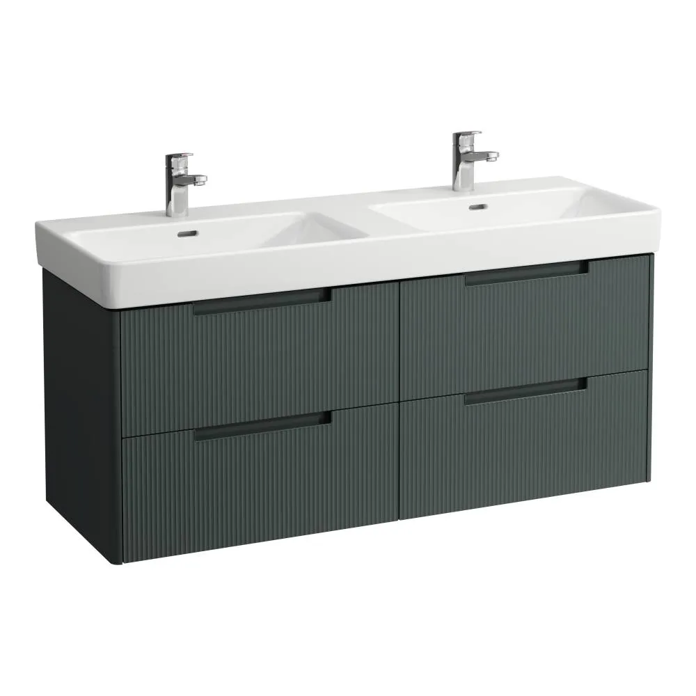 LAUFEN JUNA Waschtischunterbau 1300, 4 Schubladen, passend zu Pro S Waschtisch H814968 1270 x 445 x 515 mm #H4115541092661 - 266 - Verkehrsgrau