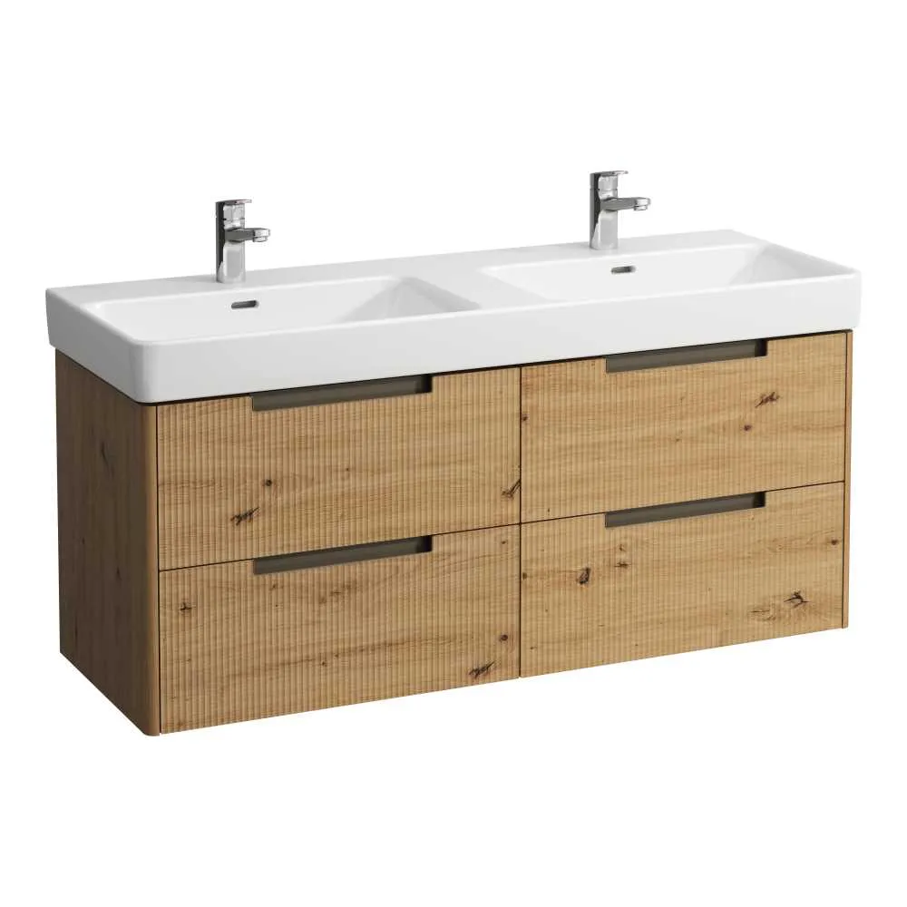 LAUFEN JUNA Waschtischunterbau 1300, 4 Schubladen, passend zu Pro S Waschtisch H814968 1270 x 445 x 515 mm #H4115541092671 - 267 - Wildeiche
