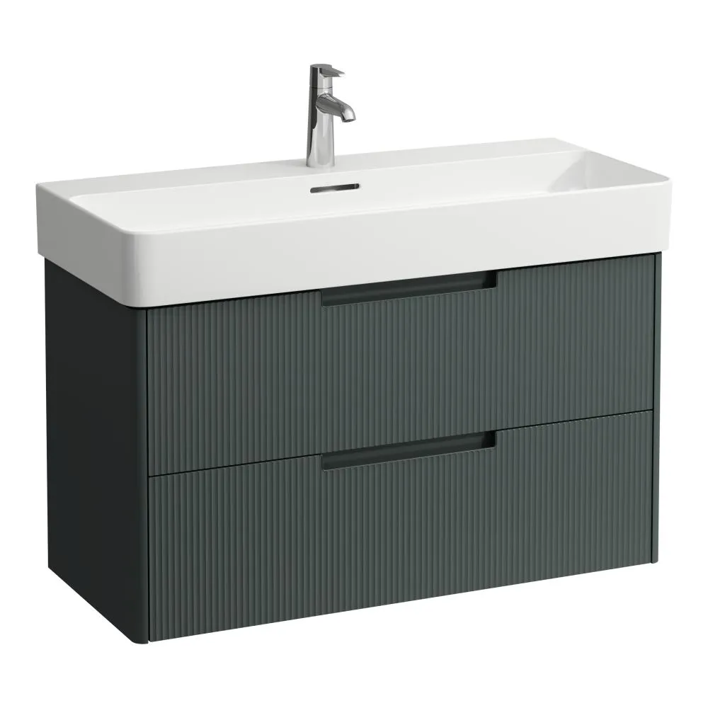 LAUFEN JUNA Waschtischunterbau 950, 2 Schubladen, passend zu VAL Waschtisch H810287 920 x 400 x 515 mm #H4116321092661 - 266 - Verkehrsgrau