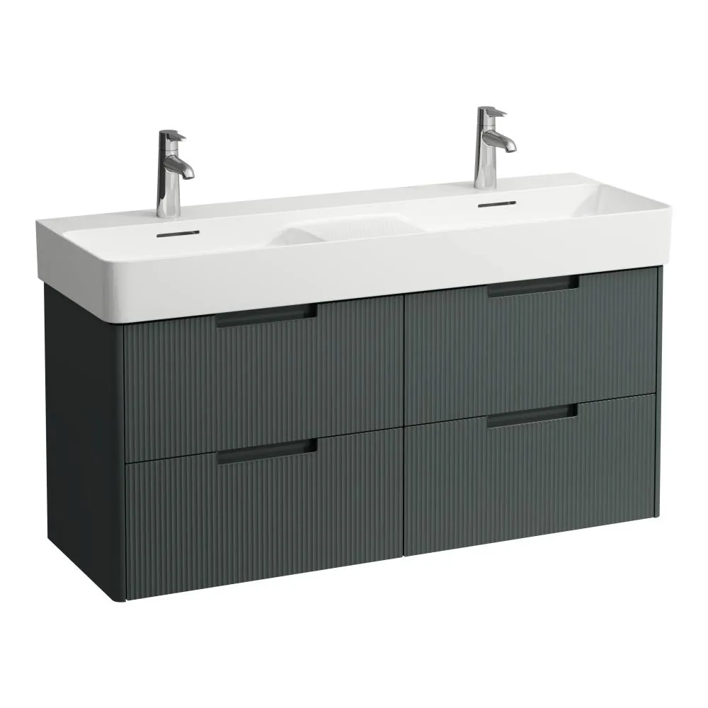 LAUFEN JUNA Waschtischunterbau 1200, 4 Schubladen, passend zu VAL Waschtisch H814282 1170 x 400 x 515 mm #H4116441092661 - 266 - Verkehrsgrau
