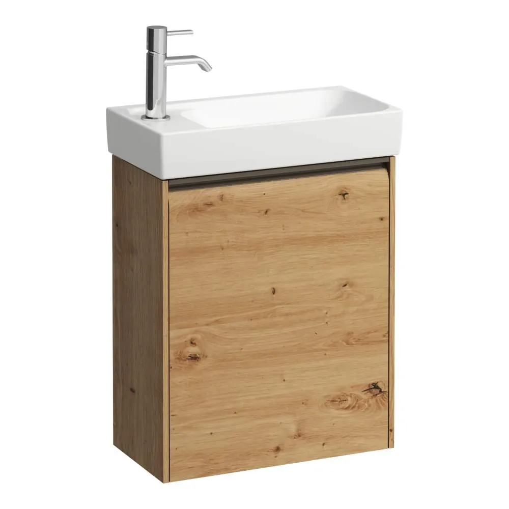 LAUFEN MEDA Waschtischunterbau 460, 1 Tür, Scharnier links, passend zu Handwaschbecken H815114 435 x 220 x 515 mm #H4215510112671 - 267 - Wildeiche