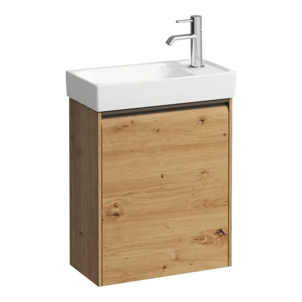 LAUFEN MEDA Waschtischunterbau 460, 1 Tür, Scharnier rechts, passend zu Handwaschbecken H815113 435 x 220 x 515 mm #H4215520112671 - 267 - Wildeiche