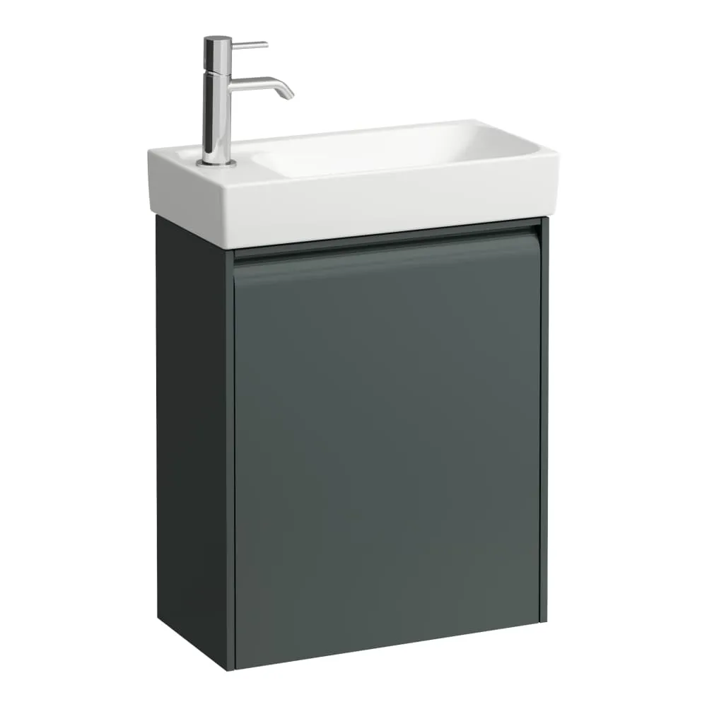 LAUFEN MEDA Waschtischunterbau 460, 1 Tür, Scharnier links, passend zu Handwaschbecken H815114 435 x 220 x 515 mm #H4215510112661 - 266 - Verkehrsgrau
