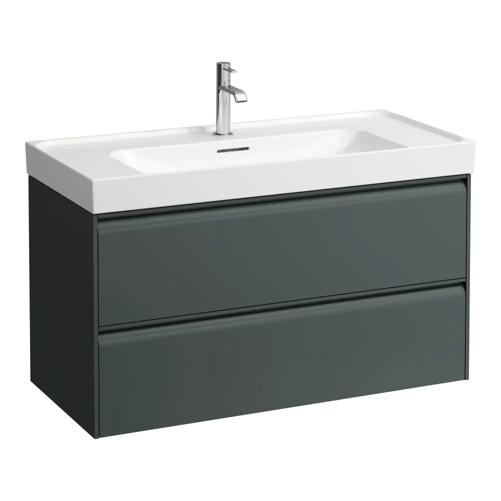 LAUFEN MEDA Waschtischunterbau 1000, 2 Schubladen, passend zu Waschtisch H810119 985 x 450 x 515 mm #H4216220112661 - 266 - Verkehrsgrau