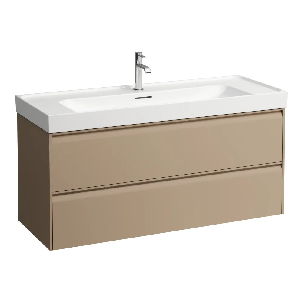 LAUFEN MEDA Waschtischunterbau 1200, 2 Schubladen, passend zu Waschtisch H814111 1180 x 450 x 515 mm #H4216320114651 - 465 - Cappuccino