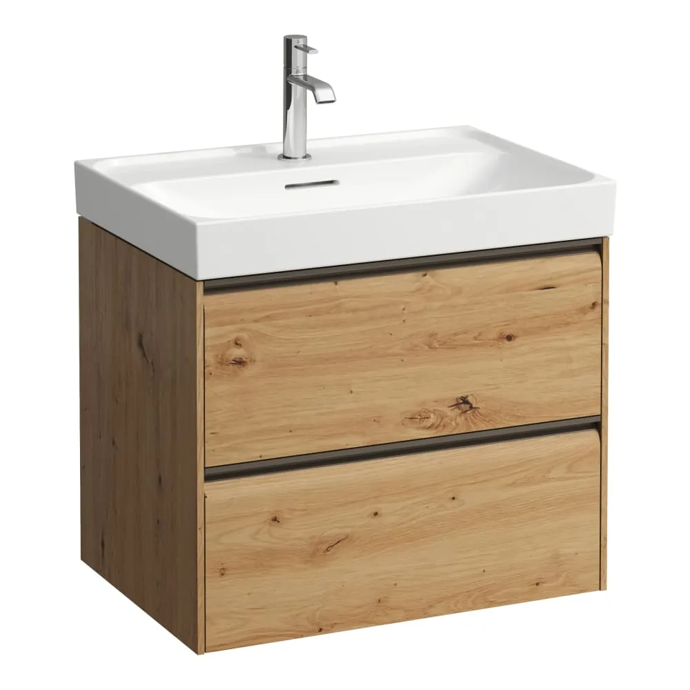 LAUFEN MEDA Waschtischunterbau 650, 2 Schubladen, passend zu Waschtisch H810114 635 x 450 x 515 mm #H4215820112671 - 267 - Wildeiche