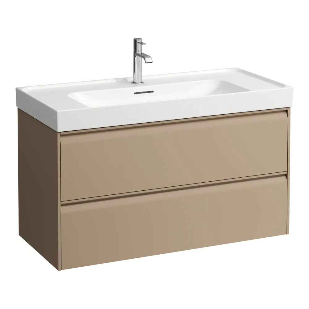 LAUFEN MEDA Waschtischunterbau 1000, 2 Schubladen, passend zu Waschtisch H810119 985 x 450 x 515 mm #H4216220114651 - 465 - Cappuccino