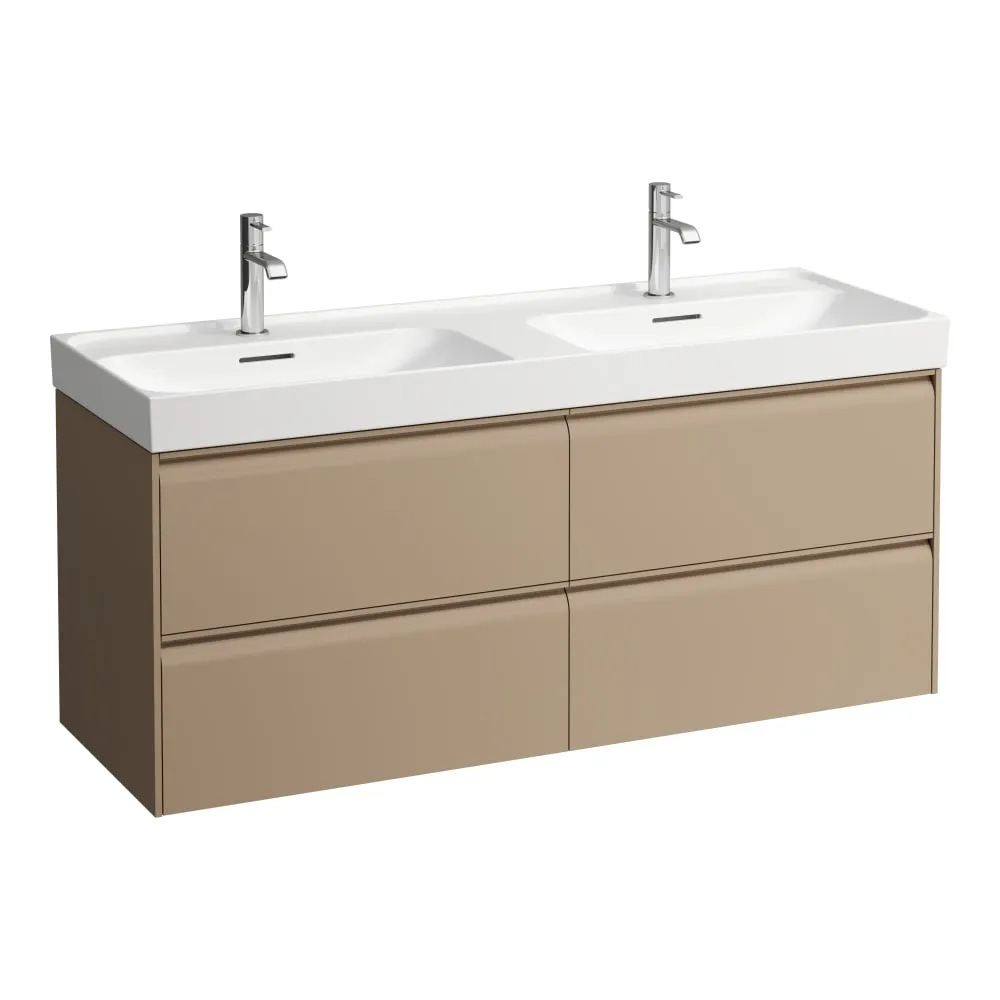 LAUFEN MEDA Waschtischunterbau 1300, 4 Schubladen, passend zu Waschtisch H814112 1285 x 450 x 515 mm #H4216440114651 - 465 - Cappuccino
