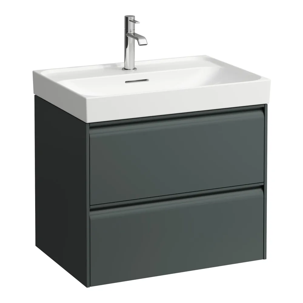 LAUFEN MEDA Waschtischunterbau 650, 2 Schubladen, passend zu Waschtisch H810114 635 x 450 x 515 mm #H4215820112661 - 266 - Verkehrsgrau