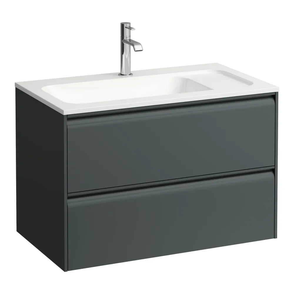 LAUFEN MEDA Waschtischunterbau 800, 2 Schubladen, passend zu Marbond Waschtisch H814117 770 x 440 x 505 mm #H4216820112661 - 266 - Verkehrsgrau