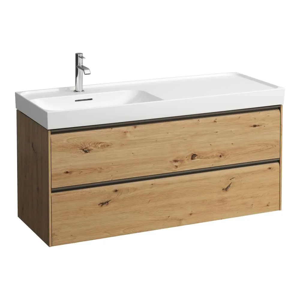 LAUFEN MEDA Waschtischunterbau 1200, 2 Schubladen, passend zu Waschtisch H817110 1180 x 450 x 515 mm #H4217720112671 - 267 - Wildeiche