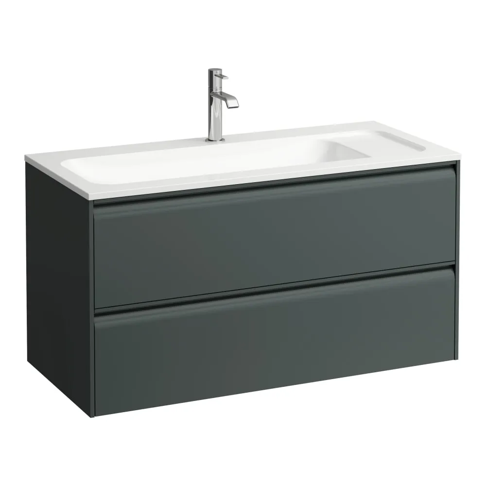 LAUFEN MEDA Waschtischunterbau 1000, 2 Schubladen, passend zu Marbond Waschtisch H814118 970 x 440 x 505 mm #H4216920112661 - 266 - Verkehrsgrau