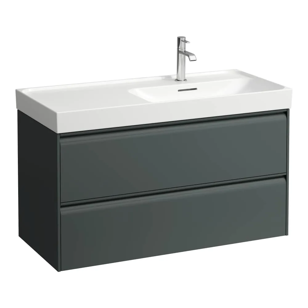 LAUFEN MEDA Waschtischunterbau 1000, 2 Schubladen, passend zu Waschtisch H817117 985 x 450 x 515 mm #H4217420112661 - 266 - Verkehrsgrau