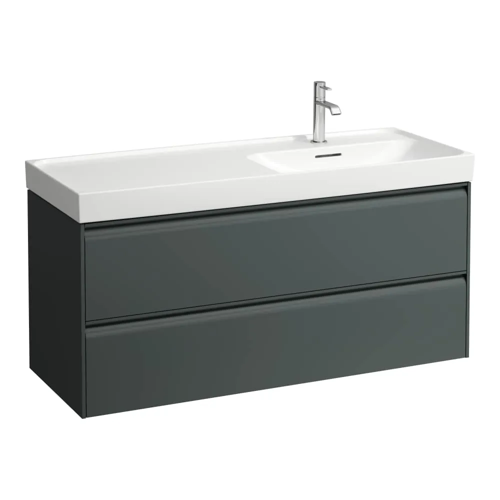 LAUFEN MEDA Waschtischunterbau 1200, 2 Schubladen, passend zu Waschtisch H817119 1180 x 450 x 515 mm #H4217620112661 - 266 - Verkehrsgrau