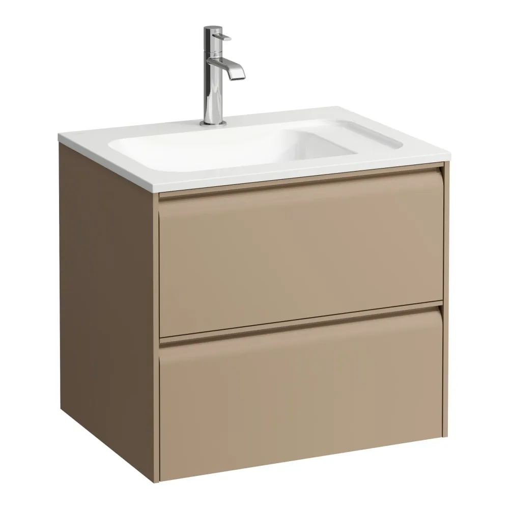 LAUFEN MEDA Waschtischunterbau 600, 2 Schubladen, passend zu Marbond Waschtisch H814113 570 x 440 x 505 mm #H4216720114651 - 465 - Cappuccino