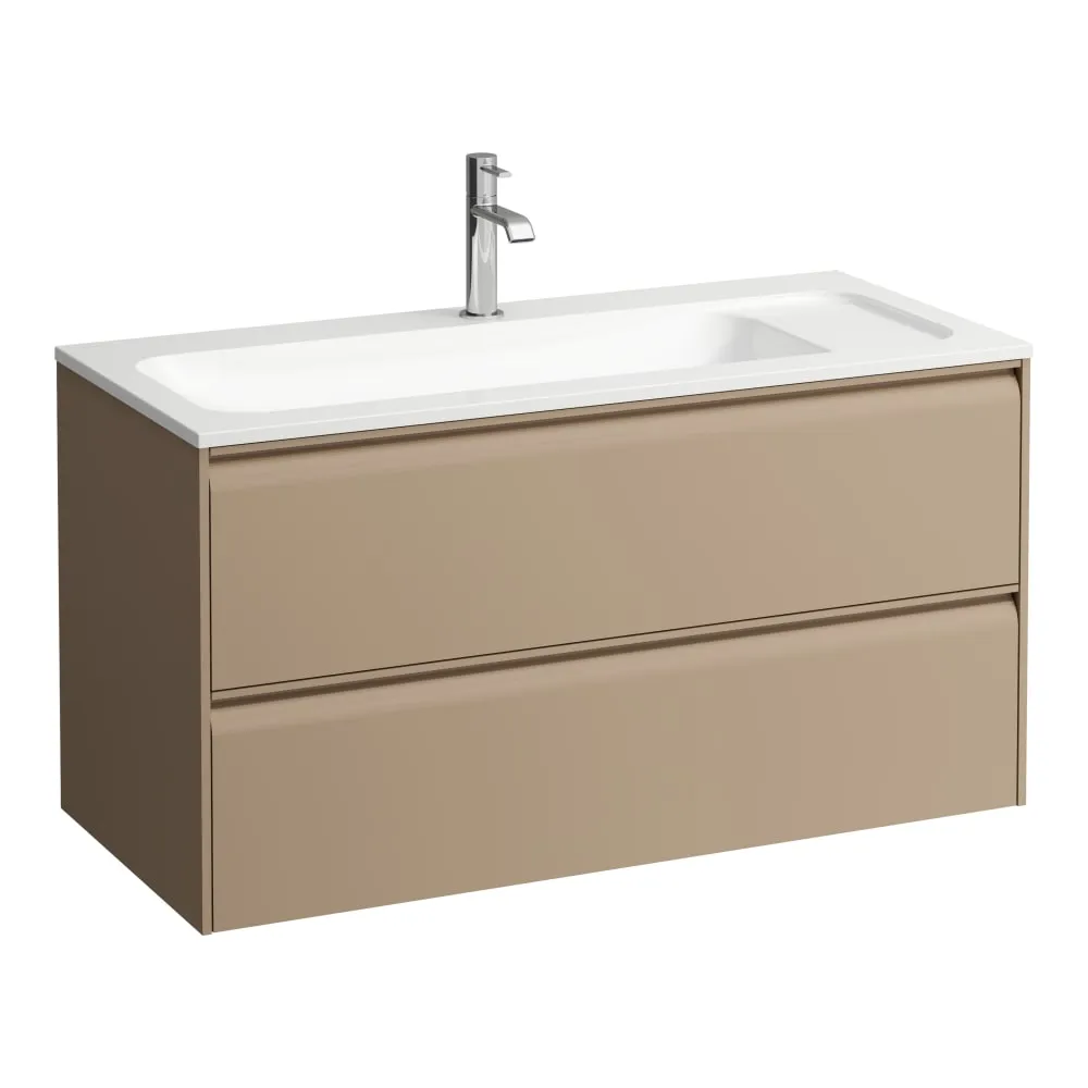 LAUFEN MEDA Waschtischunterbau 1000, 2 Schubladen, passend zu Marbond Waschtisch H814118 970 x 440 x 505 mm #H4216920114651 - 465 - Cappuccino
