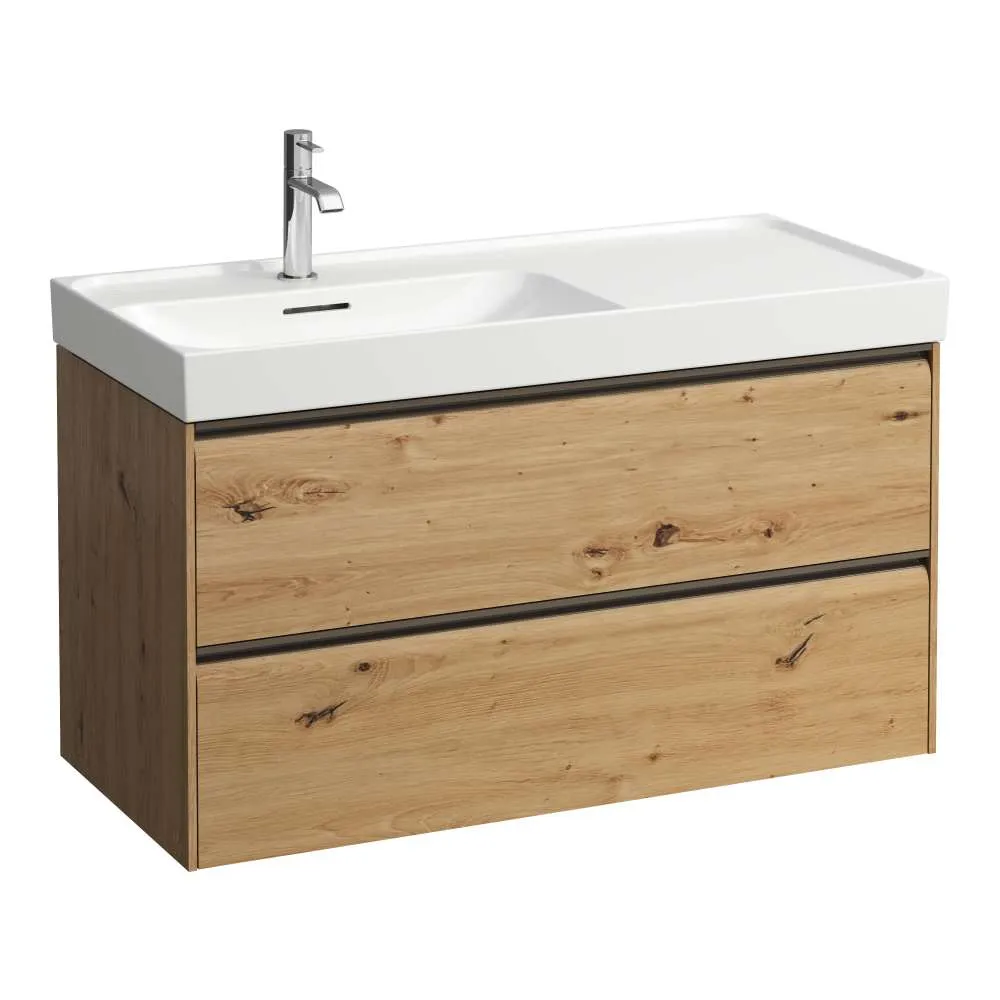 LAUFEN MEDA Waschtischunterbau 1000, 2 Schubladen, passend zu Waschtisch H817118 985 x 450 x 515 mm #H4217520112671 - 267 - Wildeiche