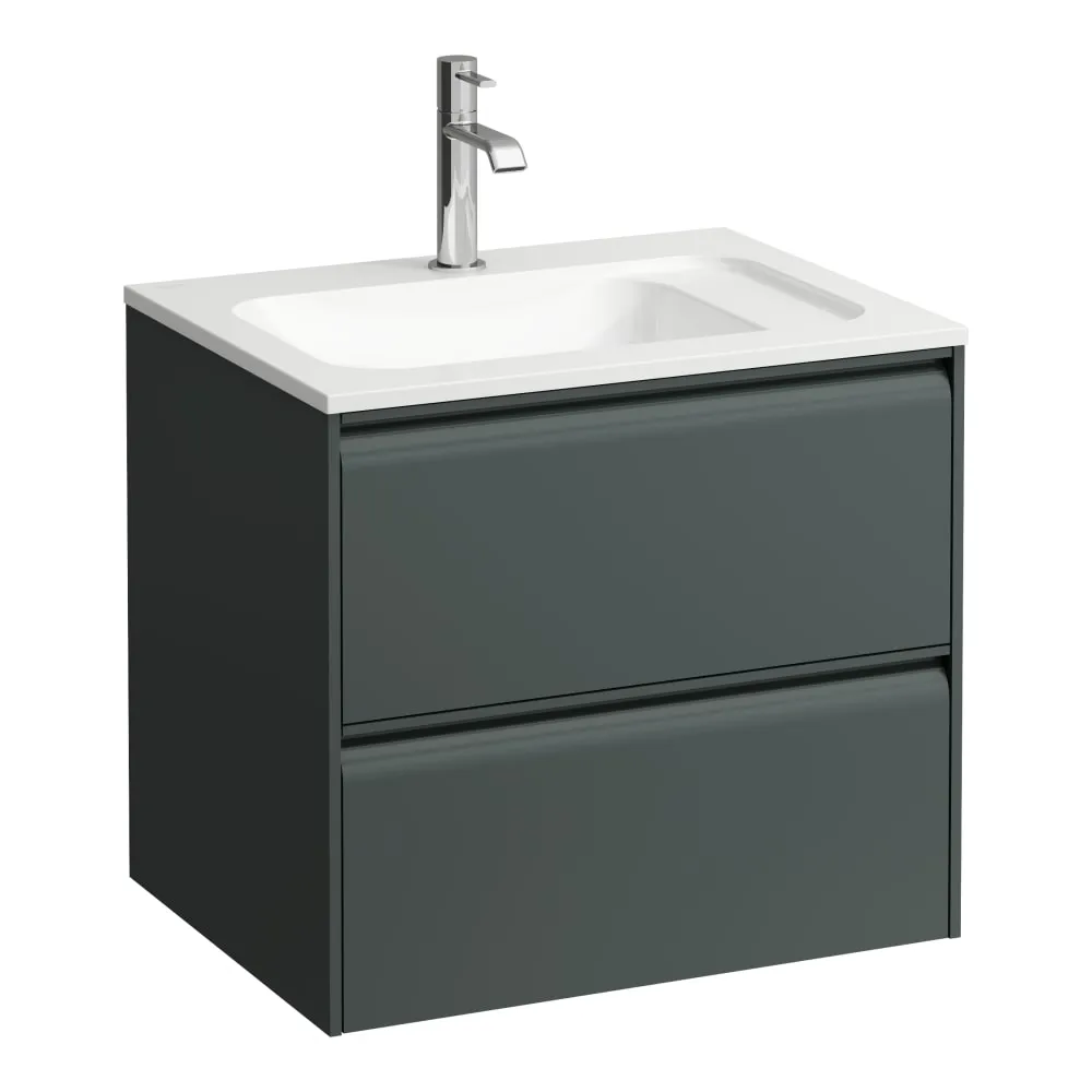 LAUFEN MEDA Waschtischunterbau 600, 2 Schubladen, passend zu Marbond Waschtisch H814113 570 x 440 x 505 mm #H4216720112661 - 266 - Verkehrsgrau