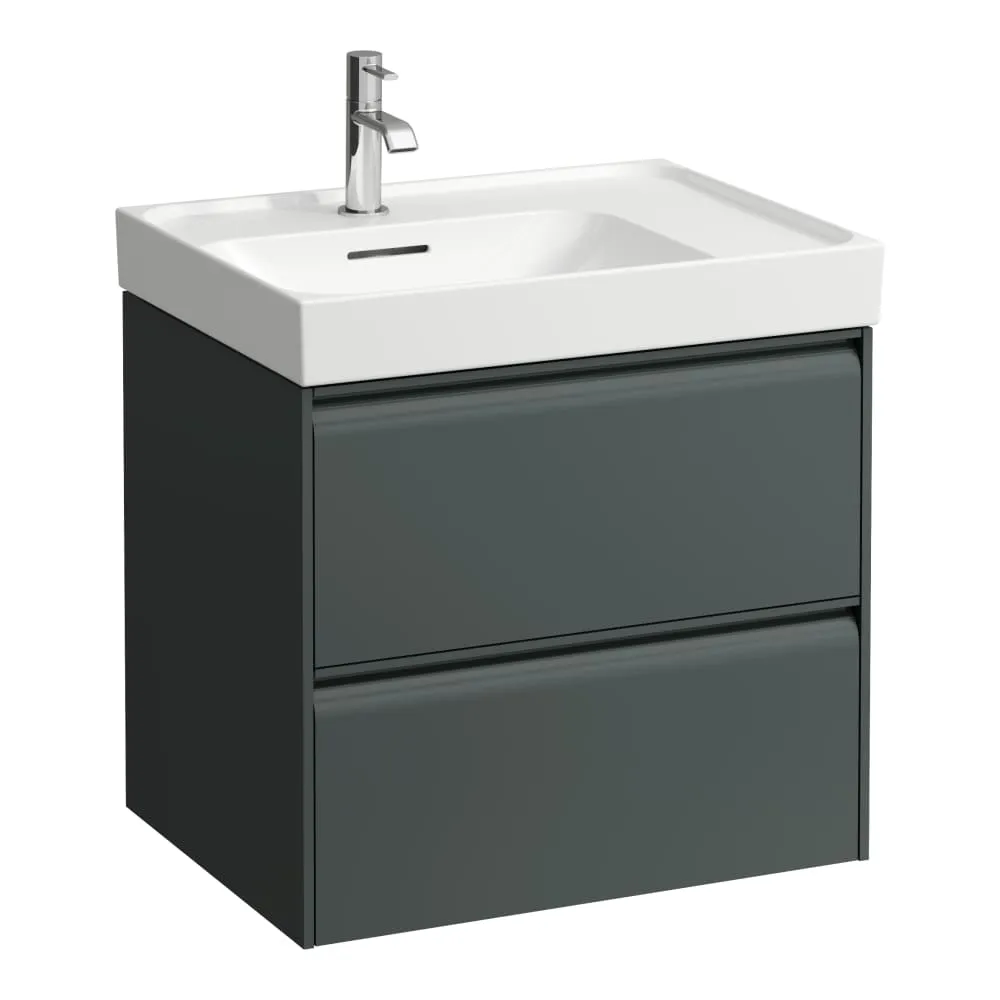 LAUFEN MEDA Waschtischunterbau 600, 2 Schubladen, passend zu Waschtisch H817111 585 x 450 x 515 mm #H4217320112661 - 266 - Verkehrsgrau