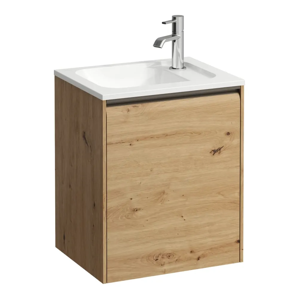 LAUFEN MEDA Waschtischunterbau 450, 1 Tür, Scharnier rechts, passend zu Marbond Waschtisch H814110 435 x 340 x 515 mm #H4216620112671 - 267 - Wildeiche