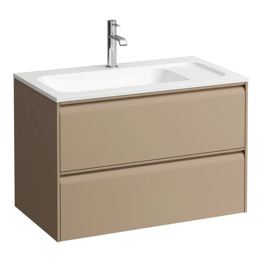 LAUFEN MEDA Waschtischunterbau 800, 2 Schubladen, passend zu Marbond Waschtisch H814117 770 x 440 x 505 mm #H4216820114651 - 465 - Cappuccino