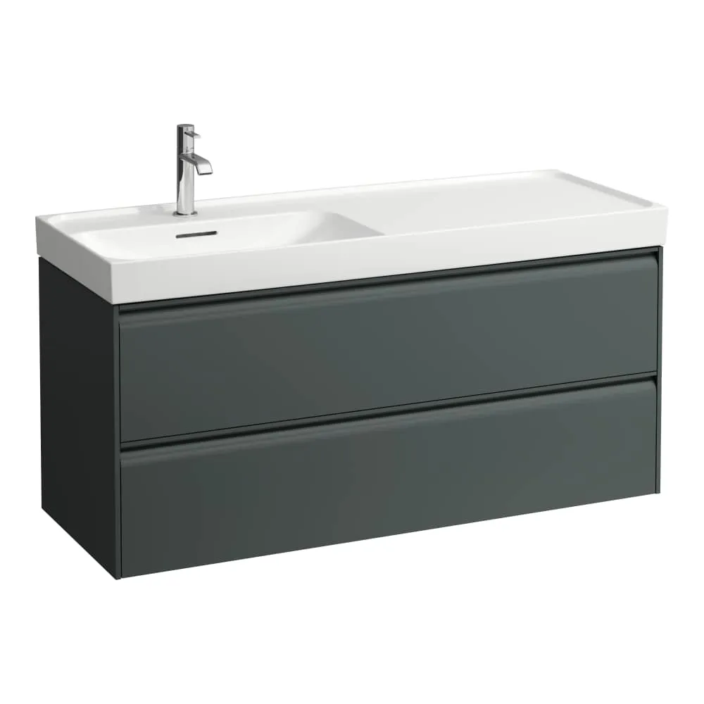 LAUFEN MEDA Waschtischunterbau 1200, 2 Schubladen, passend zu Waschtisch H817110 1180 x 450 x 515 mm #H4217720112661 - 266 - Verkehrsgrau