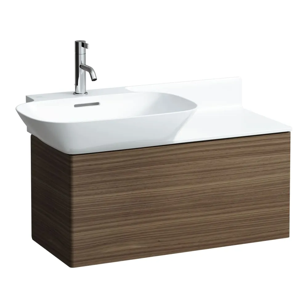 LAUFEN INO Waschtischunterbau aus Aluminium, 1 Schublade, Aluminium, passend zu Waschtischen H813301, H813302 770 x 350 x 355 mm #H4254010301711 - 171 - Nußbaum dunkel