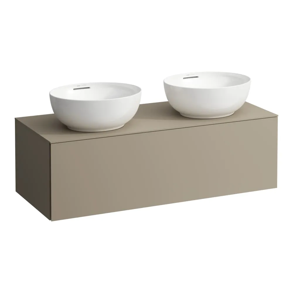 LAUFEN ILBAGNOALESSI Schubladenelement 1200, 1 Schublade, Ausschnitt links und rechts, passend zu Waschtisch H818975/6 1200 x 500 x 370 mm #H4303140972701 - 270 - Perlbeige