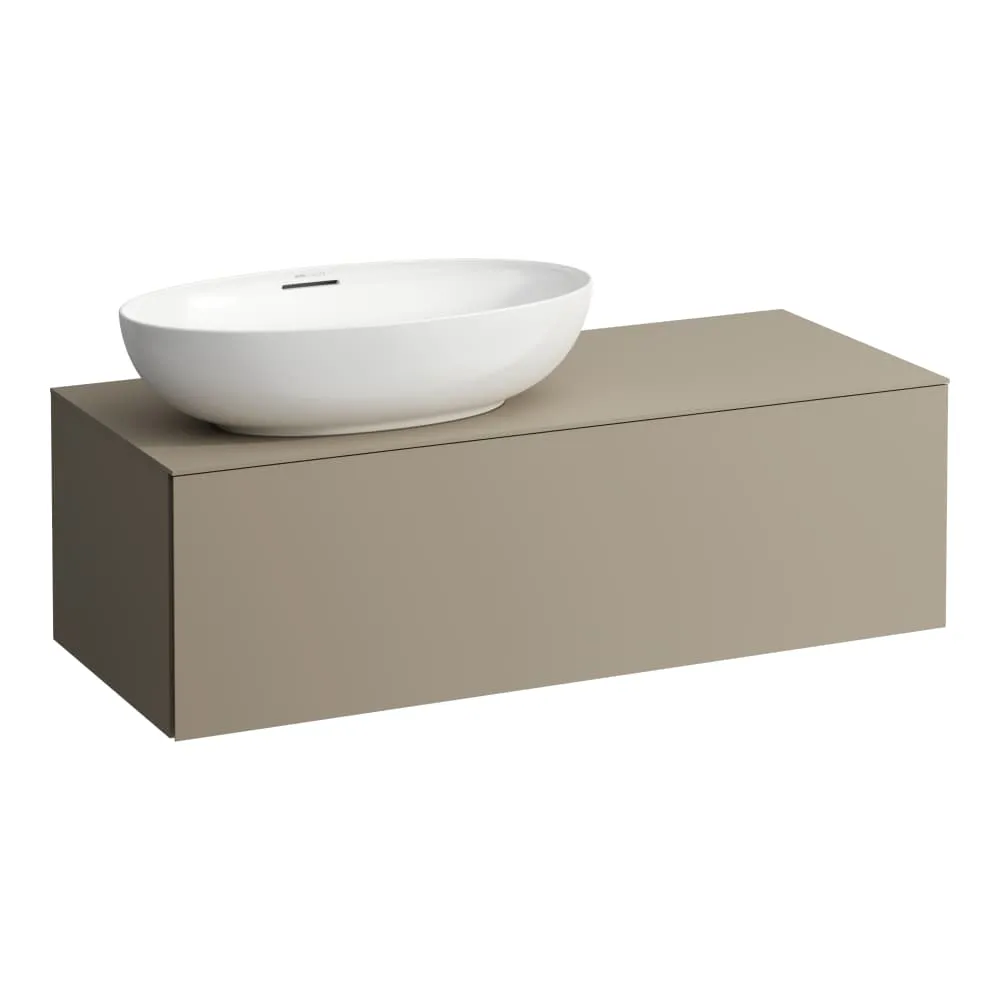 LAUFEN ILBAGNOALESSI Schubladenelement 1200, 1 Schublade, Ausschnitt links, passend zu Waschtisch H818975/6, H818977/8 1200 x 500 x 370 mm #H4303120972701 - 270 - Perlbeige