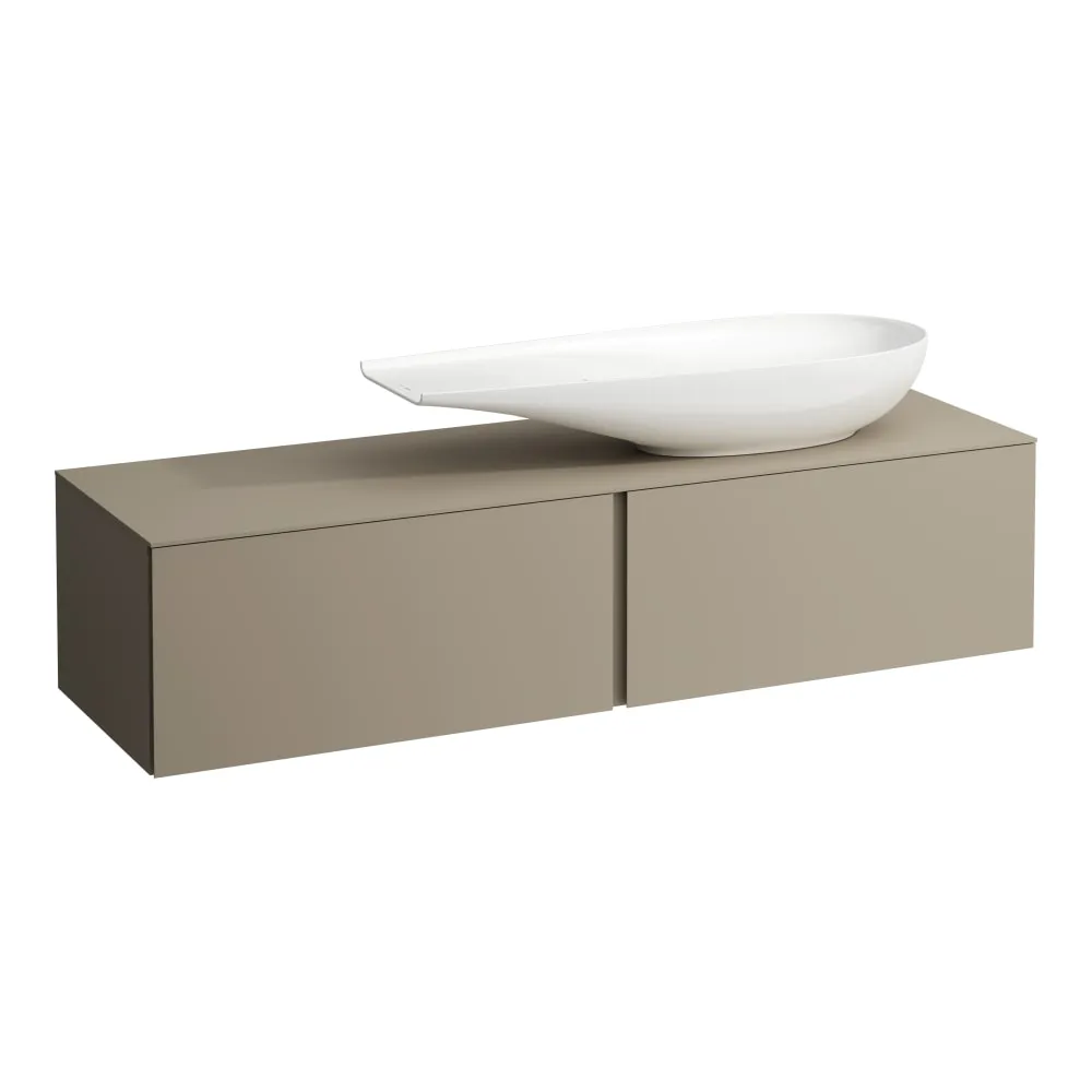 LAUFEN ILBAGNOALESSI Schubladenelement 1600, 2 Schubladen, Ausschnitt rechts, passend zu Waschtisch H818974 1600 x 500 x 370 mm #H4303430972701 - 270 - Perlbeige