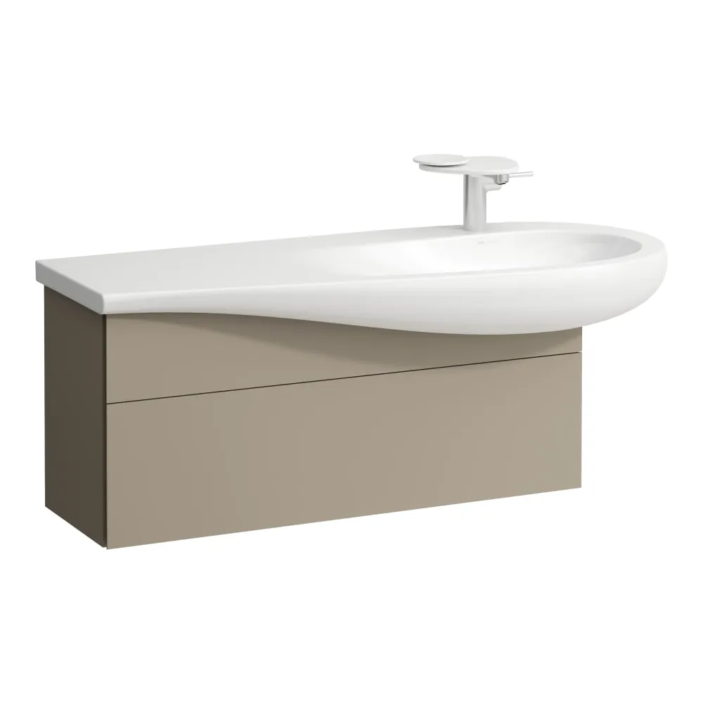 LAUFEN ILBAGNOALESSI Waschtischunterbau 1200, 1 Schublade, Siphonausschnitt rechts, passend zu Waschtisch H814974 995 x 320 x 340 mm #H4304310972701 - 270 - Perlbeige