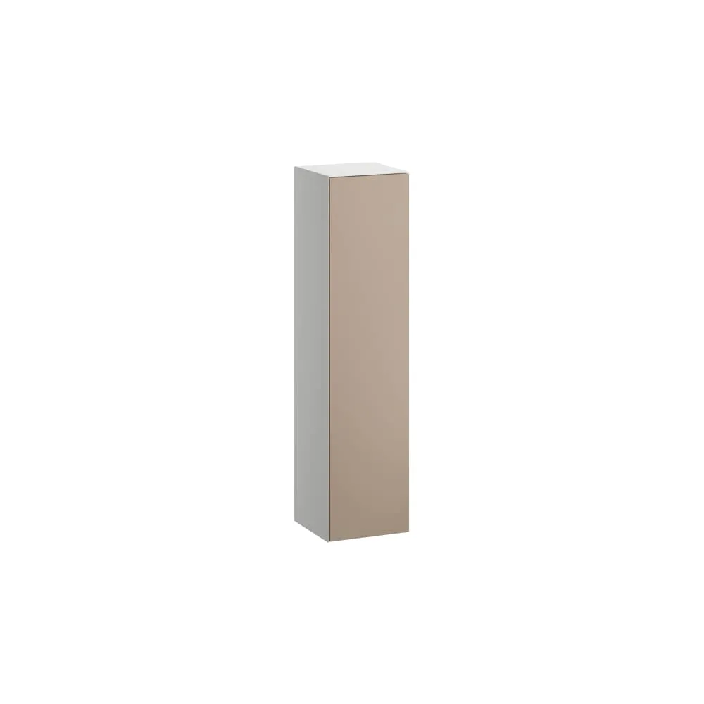 LAUFEN FOLIO Hochschrank 1250, 1 Tür, Türschamier rechts, 4 Glasablagen 300 x 303 x 1246 mm #H4458920FO5221 - 522 - Mondstein, Lack seidenmatt