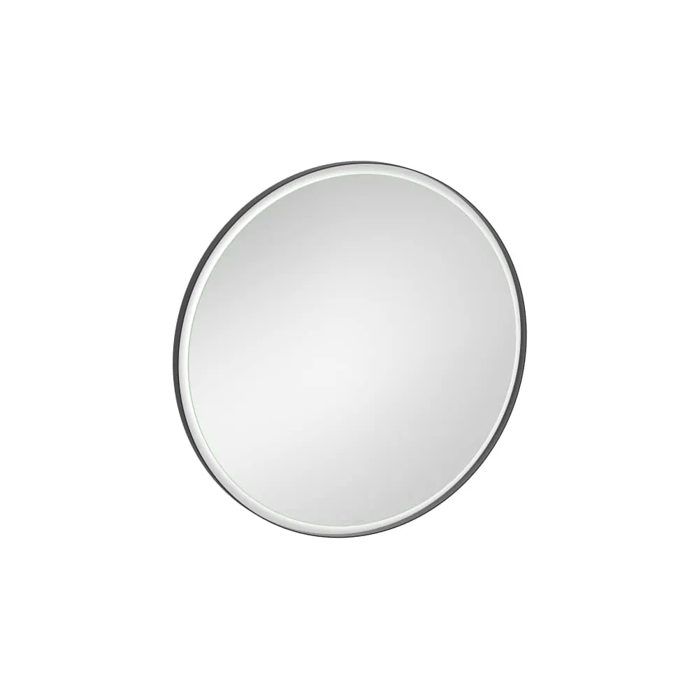LAUFEN YVA Spiegel 1000 mm, Aluminium, umlaufend indirektes LED-Licht, dimmbar 1000 x 40 x 1000 mm #H4485200YV4501 - 450 - Schwarz matt