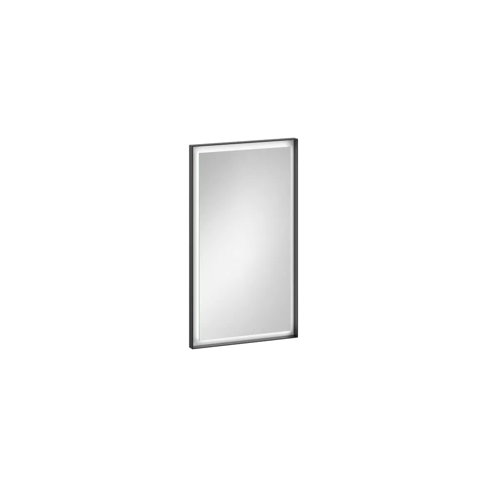 LAUFEN YVA Spiegel 450 mm, Aluminium, umlaufend indirektes LED-Licht, dimmbar 450 x 40 x 800 mm #H4484600YV4501 - 450 - Schwarz matt