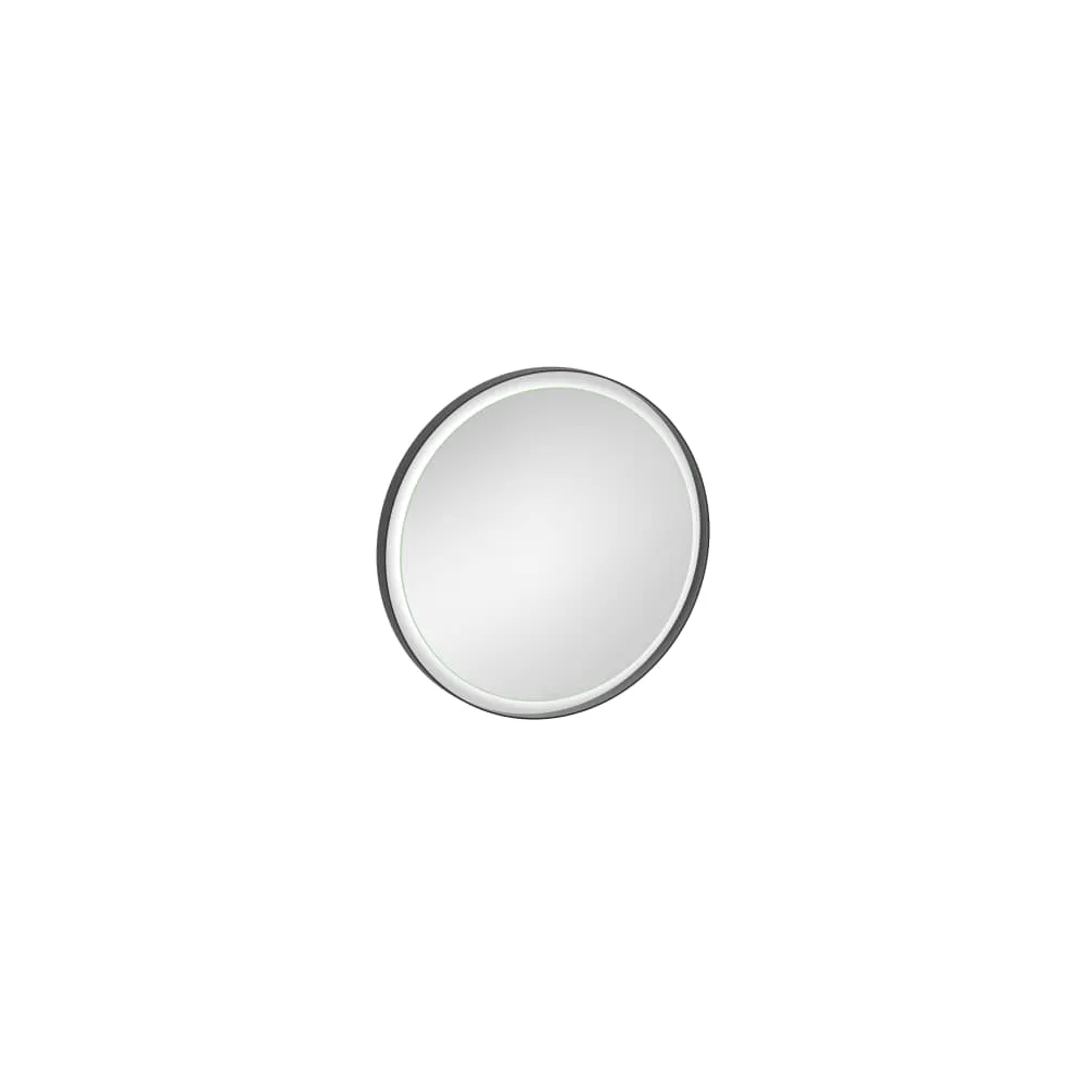 LAUFEN YVA Spiegel 600 mm, Aluminium, umlaufend indirektes LED-Licht, dimmbar 600 x 40 x 600 mm #H4485000YV4501 - 450 - Schwarz matt