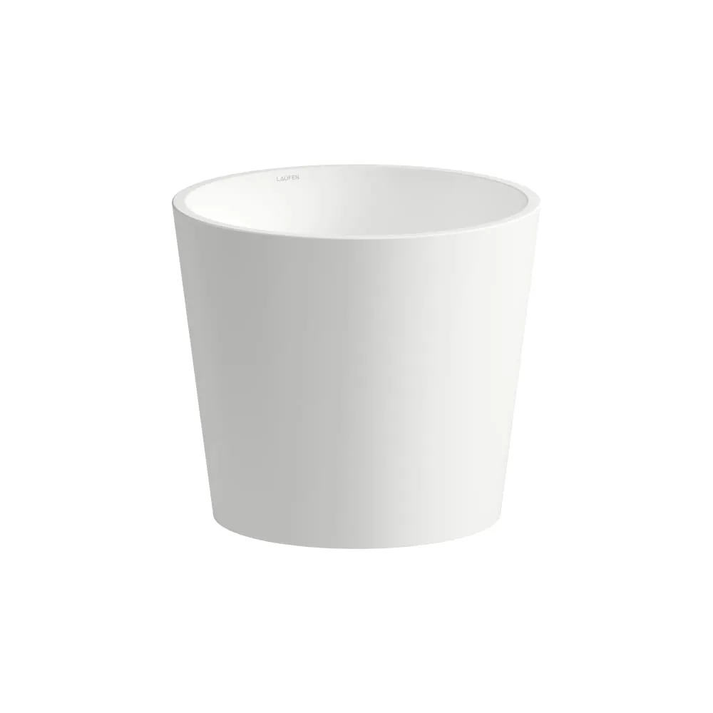 LAUFEN SCOPIO Waschtisch, wandhängend, aus Vitreon Stahl 400 x 425 x 350 mm #H510CO47571121 - 757 - Weiß matt