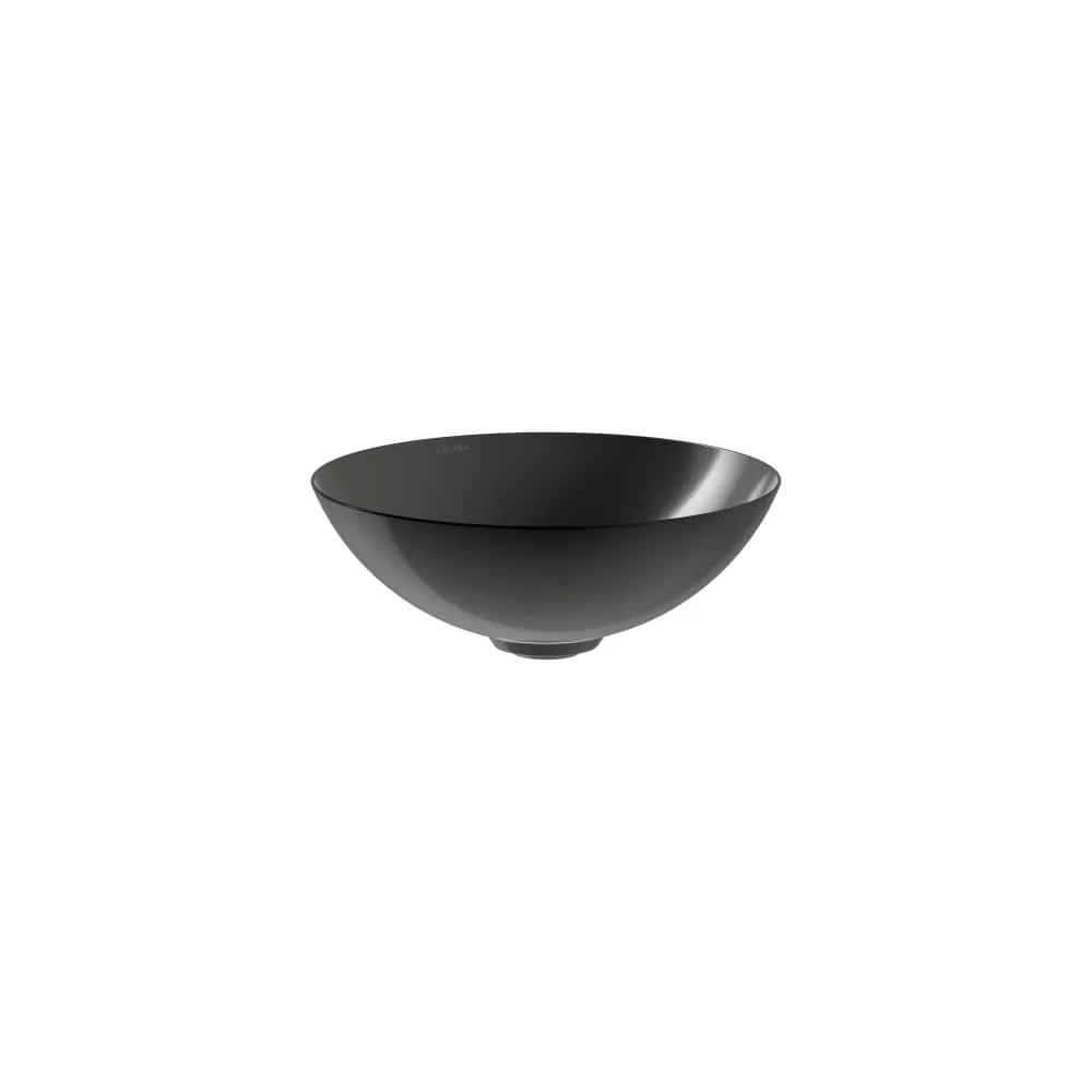 LAUFEN AQUA & TERRA Waschtisch-Schale aus Vitreon Stahl mit Ablaufventilabdeckung in Beckenfarbe 360 x 360 x 137 mm #H512CA20191121 - 019 - Dark iron