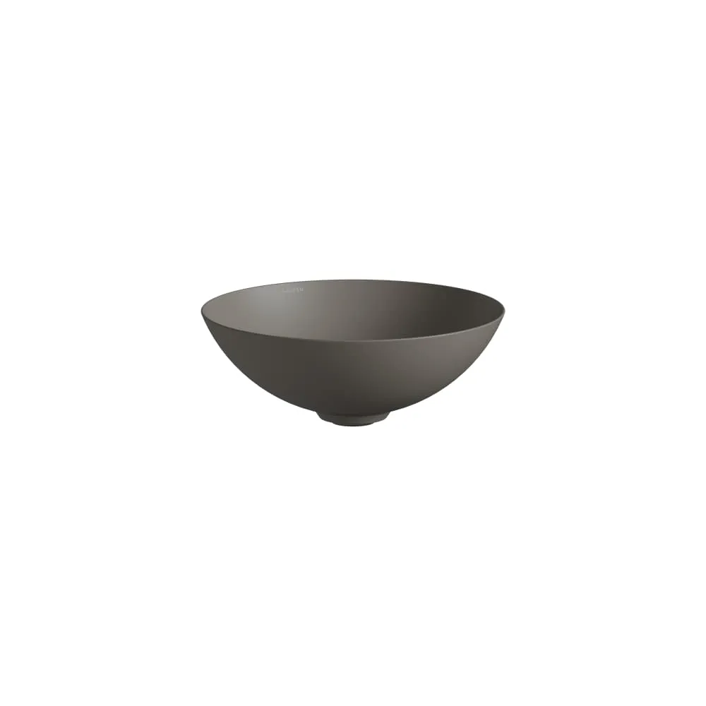 LAUFEN AQUA & TERRA Waschtisch-Schale aus Vitreon Stahl mit Ablaufventilabdeckung in Beckenfarbe 360 x 360 x 137 mm #H512CA27071121 - 707 - Gravel Matt