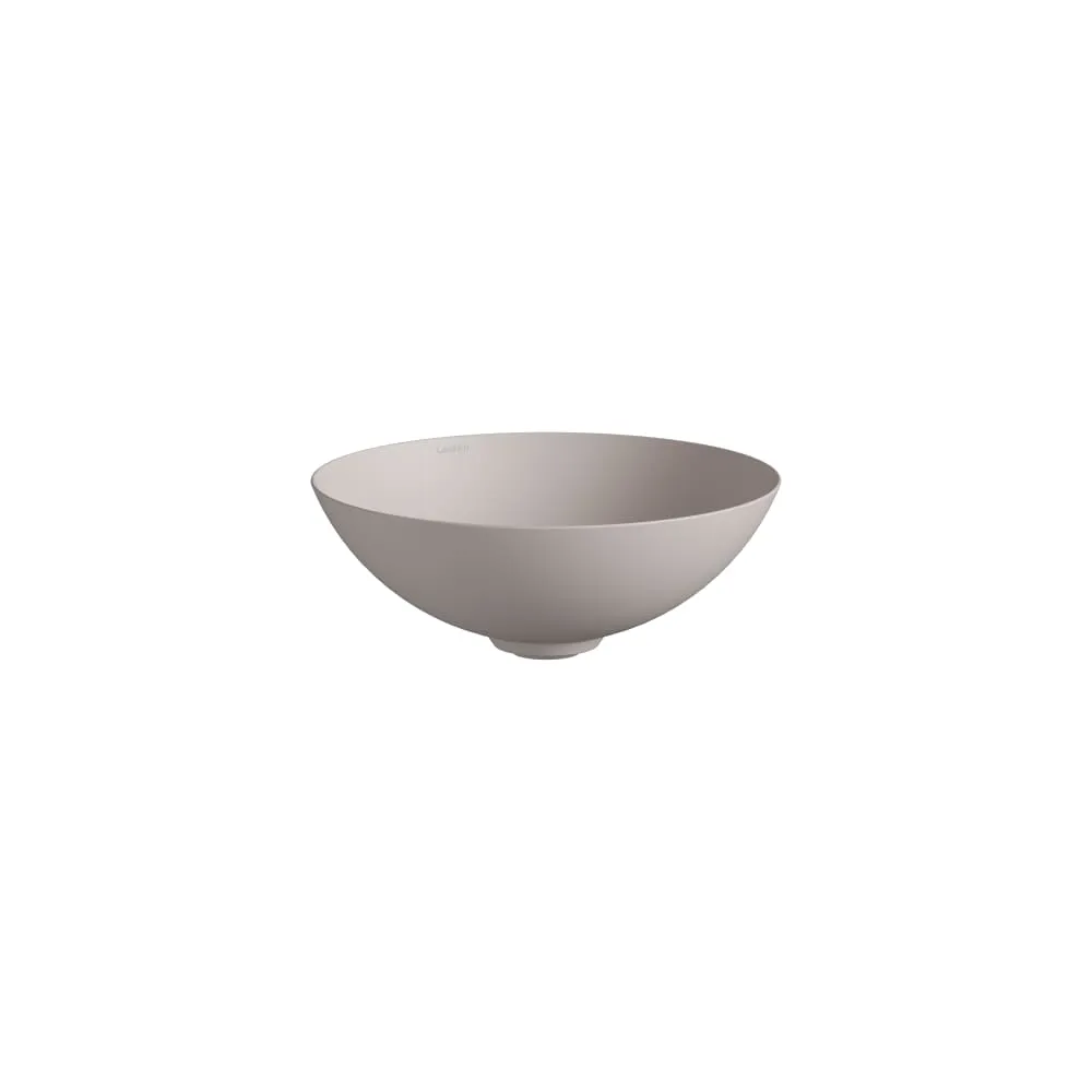 LAUFEN AQUA & TERRA Waschtisch-Schale aus Vitreon Stahl mit Ablaufventilabdeckung in Beckenfarbe 360 x 360 x 137 mm #H512CA27081121 - 708 - Oyster Matt