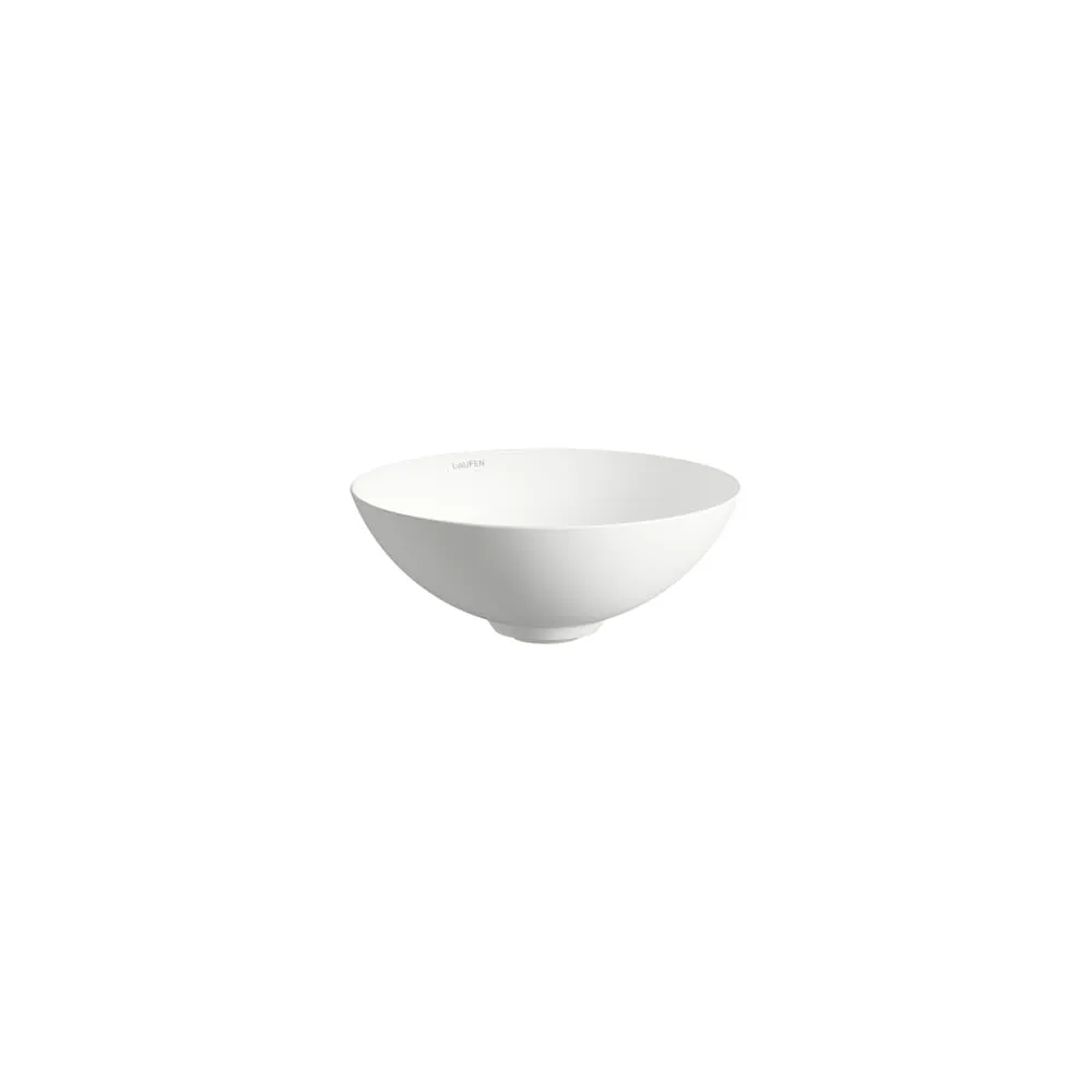 LAUFEN AQUA & TERRA Waschtisch-Schale aus Vitreon Stahl mit Ablaufventilabdeckung in Beckenfarbe 300 x 300 x 118 mm #H512CA17571121 - 757 - Weiß matt