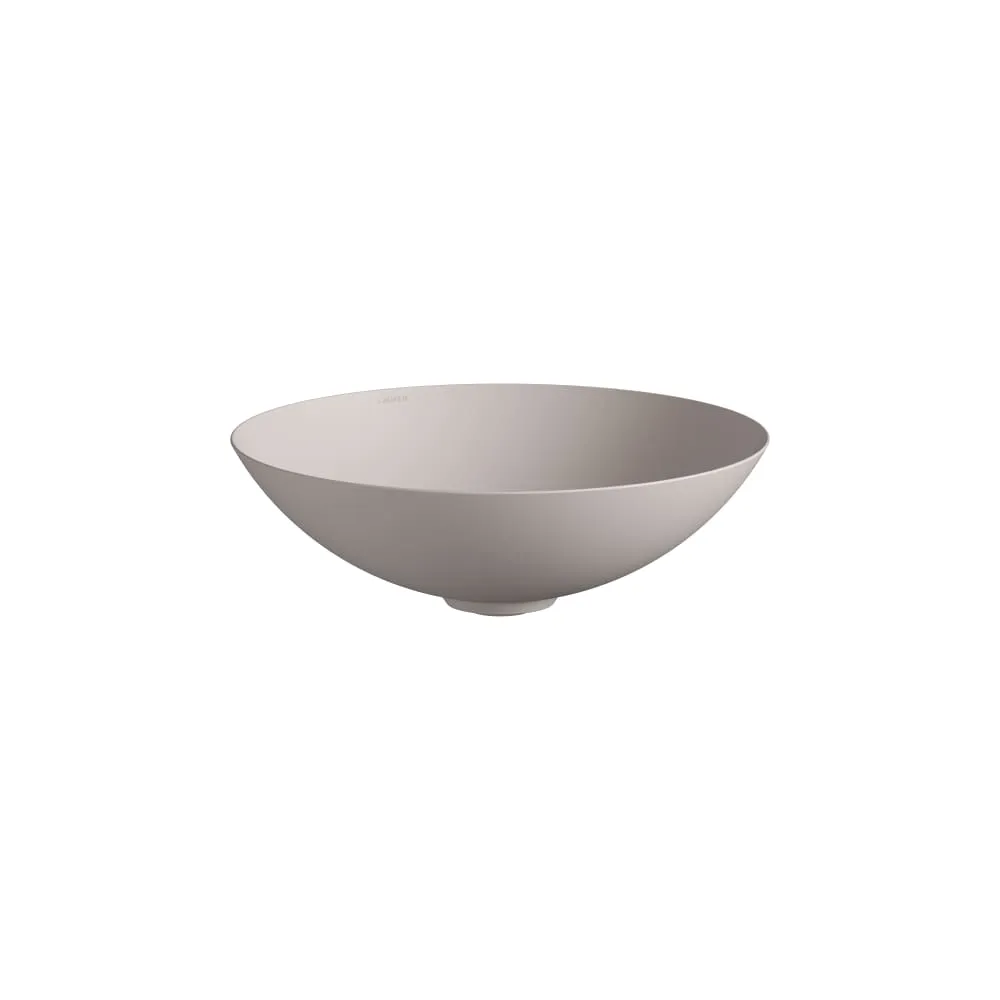 LAUFEN AQUA & TERRA Waschtisch-Schale aus Vitreon Stahl mit Ablaufventilabdeckung in Beckenfarbe 450 x 450 x 149 mm #H512CA57081121 - 708 - Oyster Matt