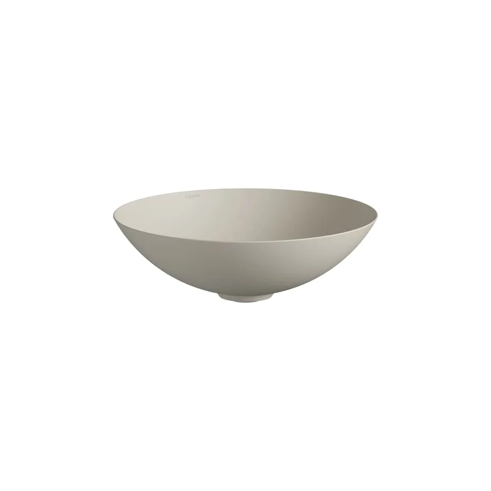 LAUFEN AQUA & TERRA Waschtisch-Schale aus Vitreon Stahl mit Ablaufventilabdeckung in Beckenfarbe 450 x 450 x 149 mm #H512CA57091121 - 709 - Silk Matt