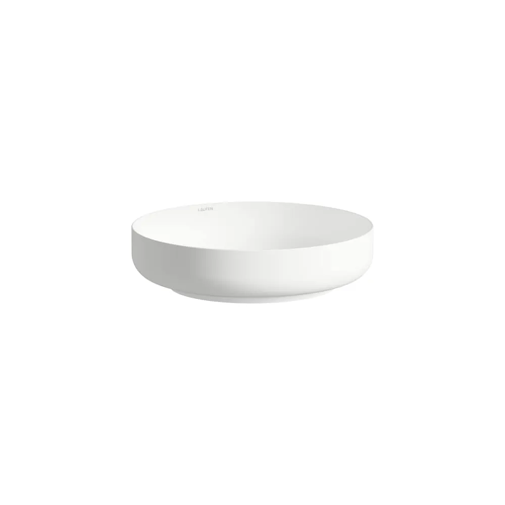 LAUFEN SONDO Waschtisch-Schale, aus Vitreon Stahl 400 x 400 x 102 mm #H512SO47571121 - 757 - Weiß matt